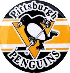 PITTSBURGH PENGUINS HOCKEY PINBACK pin ~ vintage