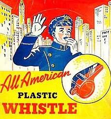 Police Whistle Toy Store Display Box Full
