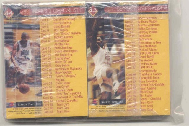 VINTAGE BASKETBALL CARDS ~ 1997 USBL TRADING CARD PACKS