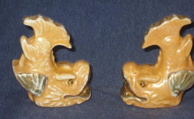 Japan Salt Pepper Shakers - Fish 1940s