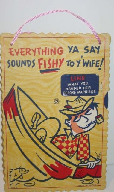 Mechanical Comical Sign - Fishing