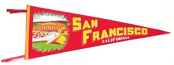 SAN FRANSICO CALIFORNIA FELT PENNANT 1950S