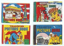 JAPAN TRANSFER PICTURE TOY BOOKLETS ~ 4 OLD