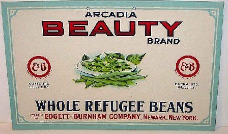 2 VINTAGE TOMATO GREEN BEAN VEGETABLE SIGNS