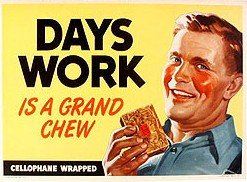 DAYS WORK TOBACCO SIGN * OLD VINTAGE CHEWING