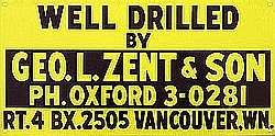 Geo Zent Drill Metal Sign