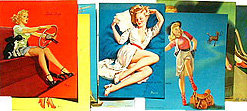 10 VINTAGE PINUP PRINT LITHOS * OLD LITHOGRAPH