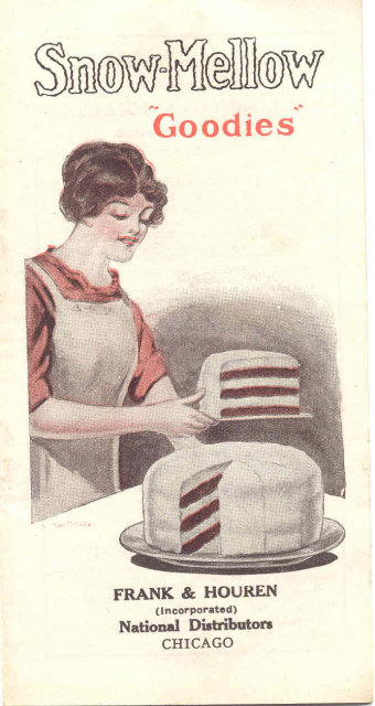 SNOW MELLOW CAKE BOOKLET * OLD VINTAGE 1913 SNOW-MELLOW CAKE RECIPE BOOKLET