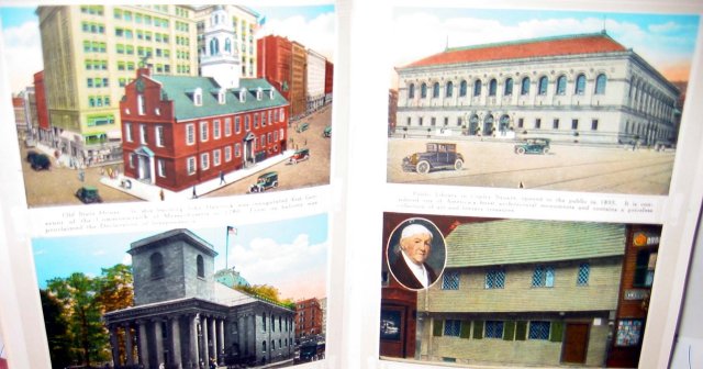 BOSTON SOUVENIR BOOKLET * OLD VINTAGE BOSTON SOUVENIR COLOR PHOTO BOOKLET