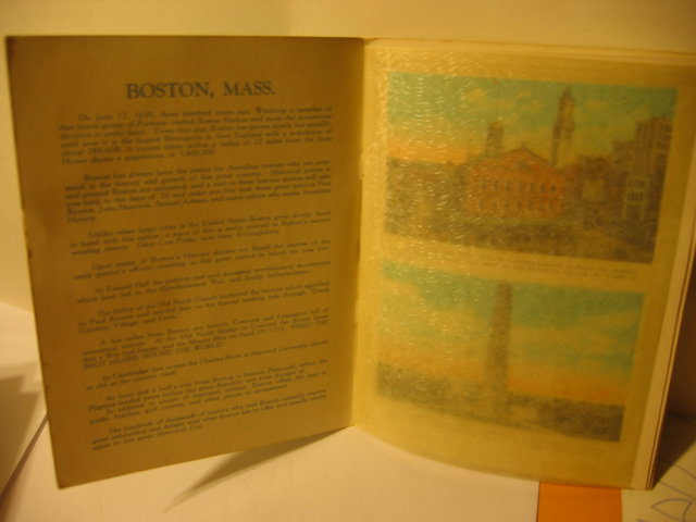 BOSTON SOUVENIR BOOKLET * OLD VINTAGE BOSTON SOUVENIR COLOR PHOTO BOOKLET