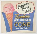 BORDEN'S ICE CREAM SIGN * OLD VINTAGE SODA