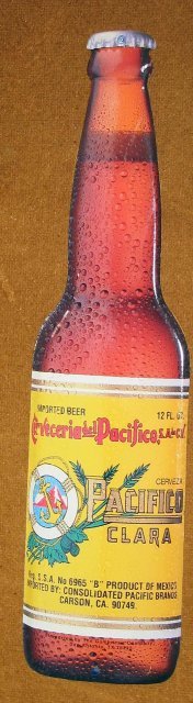 Pacifico Beer Bottle Sign Metal