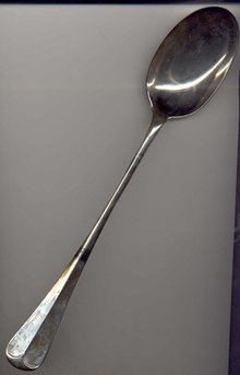 Antique W.A. ITALY SILVERPLATED Serving Spoon
