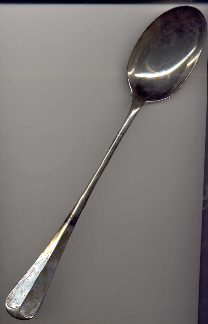 Antique W.A. ITALY SILVERPLATED Serving Spoon