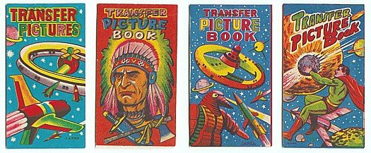 LOT JAPAN VINTAGE TRANSFER FLIP BOOKS TOYS