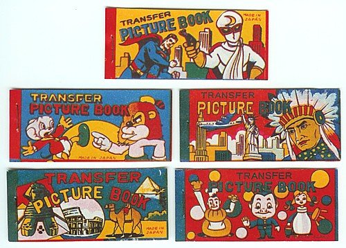 LOT JAPAN VINTAGE TRANSFER FLIP BOOKS TOYS