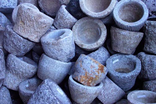 Stone Mortar Candleholder