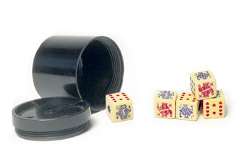 Bakelite Poker Cup Dice Toy Casino