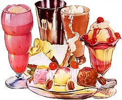 F.W. Woolworth Ice Cream Fountain Signs
