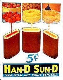 CHOCOLATE BAR SIGNS * OLD VINTAGE FRUIT ICE