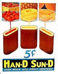 CHOCOLATE BAR SIGNS * OLD VINTAGE FRUIT ICE