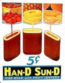CHOCOLATE BAR SIGNS * OLD VINTAGE FRUIT ICE