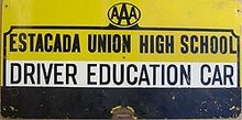 Estacada AAA Driver High School Education Sign