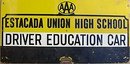 Estacada AAA Driver High School Education Sign