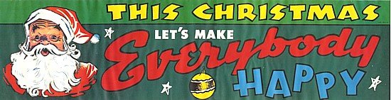 CHRISTMAS STORE SIGNS * 2 OLD VINTAGE XMAS