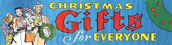 CHRISTMAS STORE SIGNS * 2 OLD VINTAGE XMAS