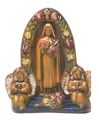 VINTAGE RELIGIOUS MOTHER MARY CHALKWARE STATUE