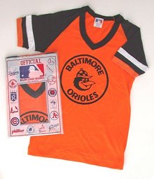 VINTAGE BASEBALL SHIRT * BALTIMORE ORIOLES TOP