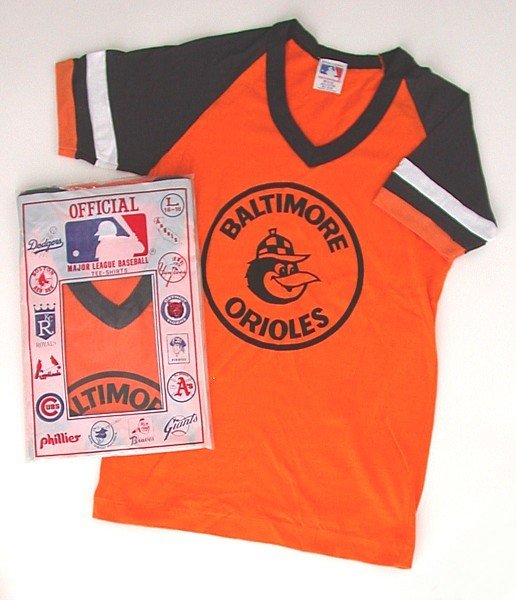 VINTAGE BASEBALL SHIRT * BALTIMORE ORIOLES TOP