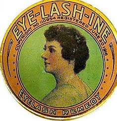 ANTIQUE EYELASH TIN * OLD VINTAGE makeup tin