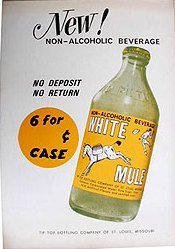 White Mule Soda Poster 1940s