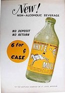 White Mule Soda Poster 1940s