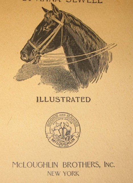 BLACK BEAUTY BOOK * ANTIQUE 1890S MCLOUGHLIN