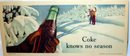 Coca Cola Soda Sking Blotter Sign 1947 COke