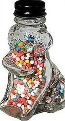 Glass Dog Candy Jar 1940s