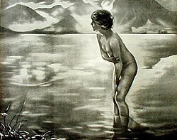 September Morning Litho Art Print Nude
