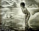 September Morning Litho Art Print Nude