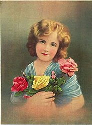 Chromolithograph Lady Art Litho Print