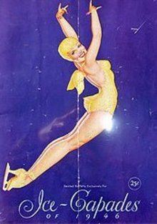 VINTAGE PETTY GIRL ICE CAPADES SKATING BROCHURE