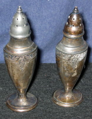 Astor Silver Salt Pepper Shakers