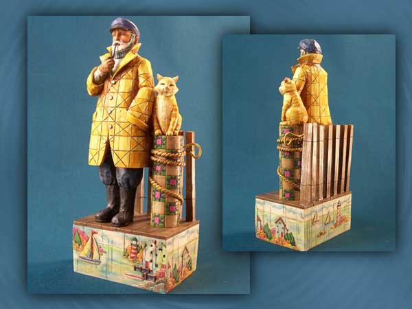 ENESCO FISHERMAN SHORELIGHTS STATUE * JIM SHORE