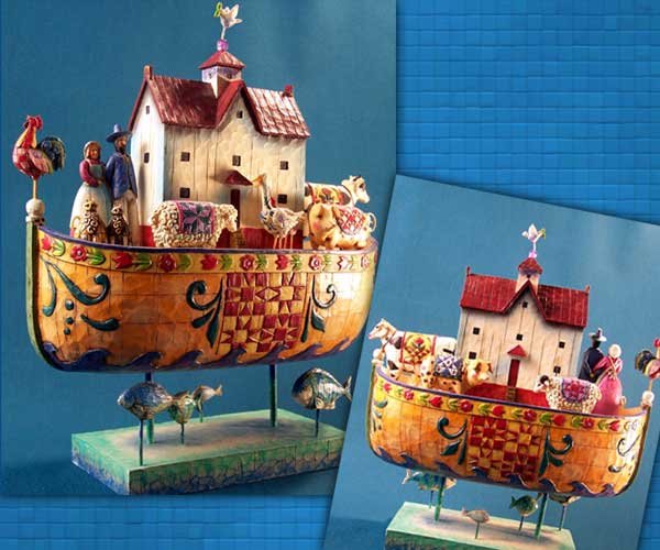 JIM SHORE NOAH'S ARK STATUE * ENESCO HEARTWOOD