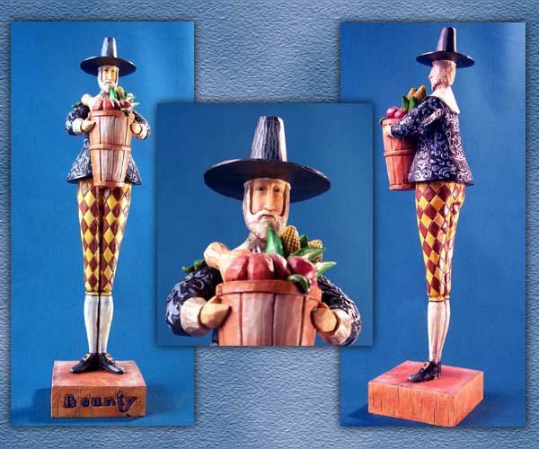 JIM SHORE PILGRIM MAN STATUE * ENESCO HEARTWOOD