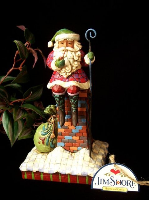 JIM SHORE SANTA CLAUS STATUE * ENESCO HEARTWOOD