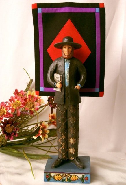 JIM SHORE AMISH MAN STATUE * ENESCO HEARTWOOD