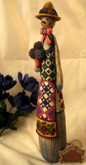 JIM SHORE SNOWMAN STATUE * ENESCO HEARTWOOD